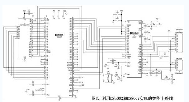 利用DS5002和DS8007實(shí)現(xiàn)的智能卡終端